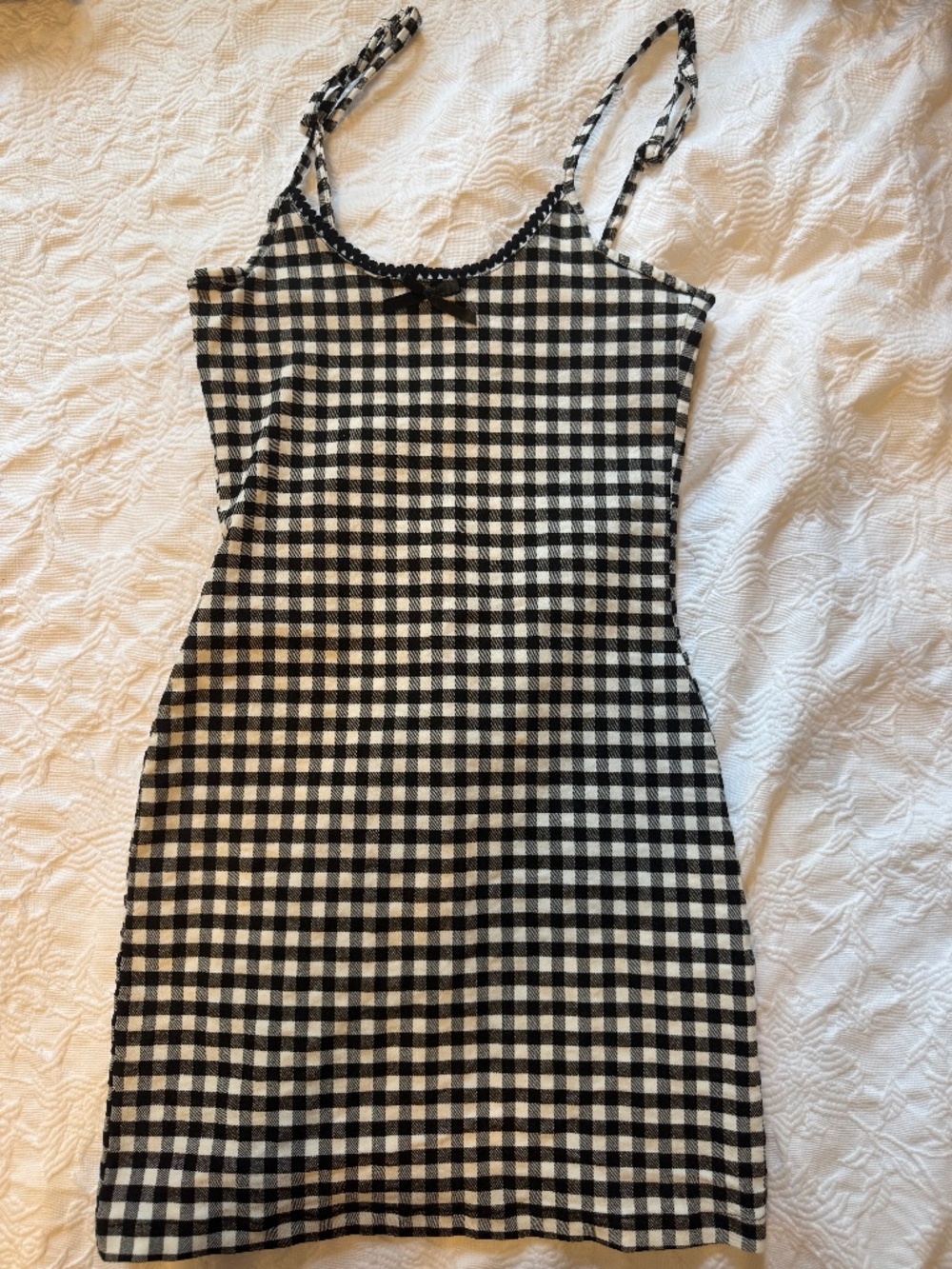 Black and White Gingham Edikted Mini Dress